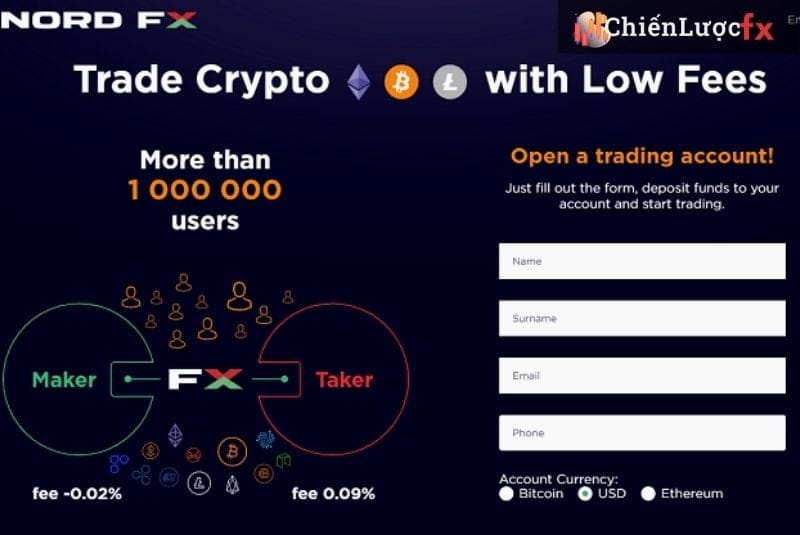 Mở tài khoản để trải nghiệm tại Nord FX