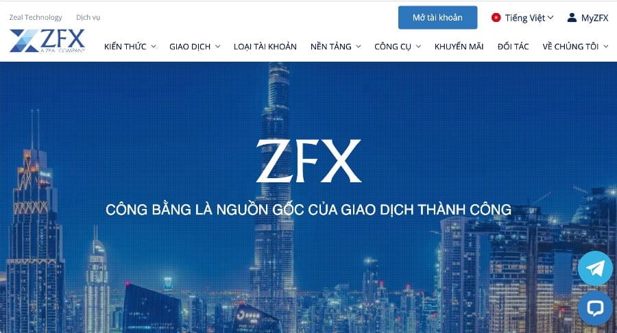 đánh giá sàn ZFX